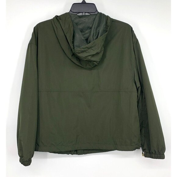 Old Navy Active Windbreaker Jacket Green Hooded Zip Front Utility - Picture 8 of 10